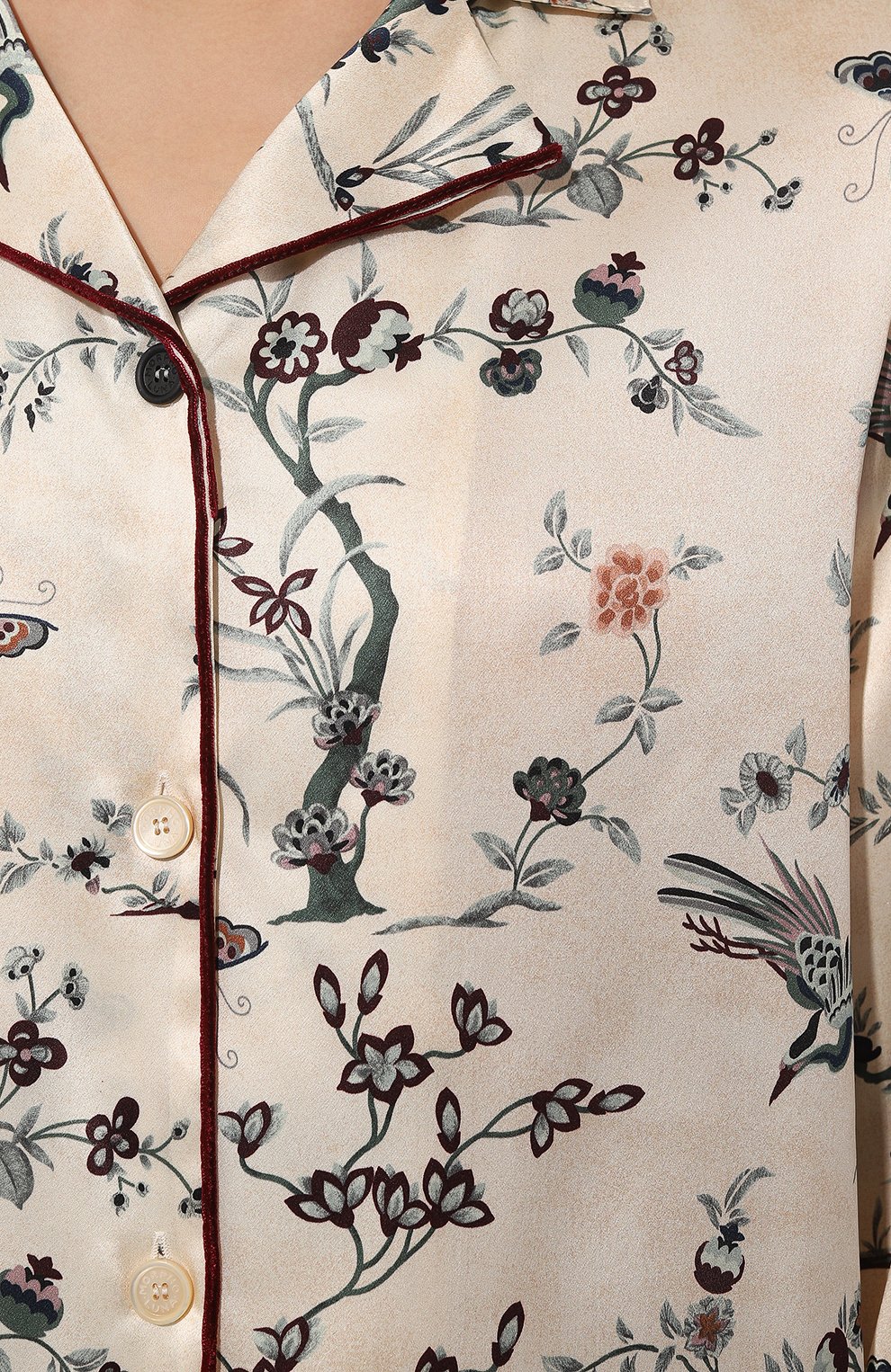 Шелковая пижама MORPHO&LUNA кремового цвета по цене 115500 руб., арт. S33P29MI/PH0EBE, фото 7 Шелковая пижама MORPHO&LUNA, арт. S33P29MI/PH0EBE, фото 7