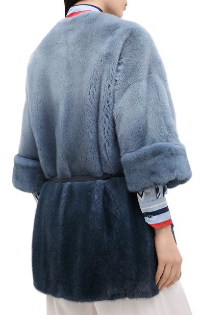 Шуба из меха норки LORO PIANA синего цвета по цене 2995000 руб., арт. FAG4330, фото 4 Шуба из меха норки LORO PIANA, арт. FAG4330, фото 4