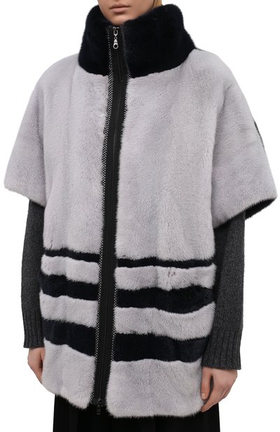 Шуба из меха норки FURLAND серого цвета по цене 354000 руб., арт. 0067400110229600922, фото 3 Шуба из меха норки FURLAND, арт. 0067400110229600922, фото 3