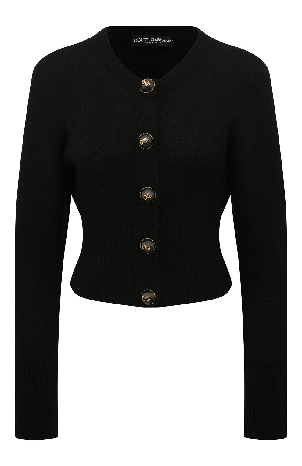 Кардиган DOLCE & GABBANA черного цвета по цене 99500 руб., арт. FX231T/JAMJP/0UTLET AW22-23, фото 1 Кардиган DOLCE & GABBANA, арт. FX231T/JAMJP/0UTLET AW22-23, фото 1