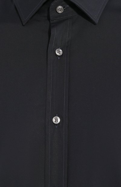 Хлопковая сорочка BOSS темно-синего цвета по цене 7300 руб., арт. 50427548, фото 5 Хлопковая сорочка BOSS, арт. 50427548, фото 5