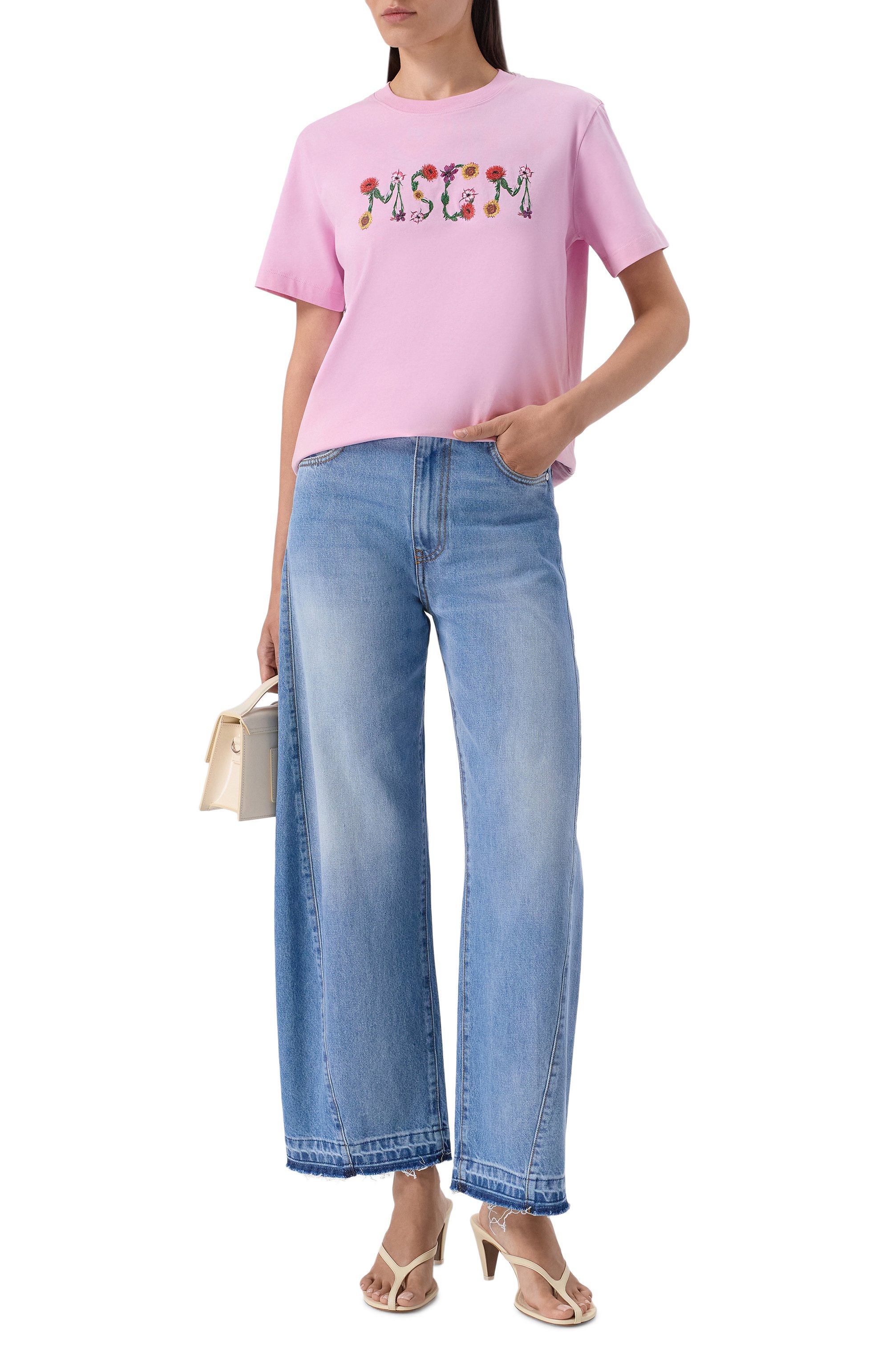 Хлопковая футболка MSGM, арт. 4041MDM124N/267002, фото 2