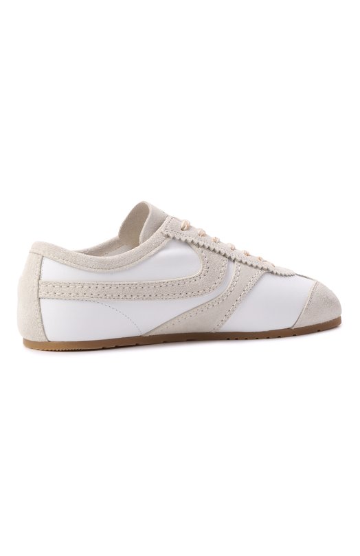 Кожаные кеды Dries Van Noten 011721-117-001 Бежевый  011721-117-001 Фото 5