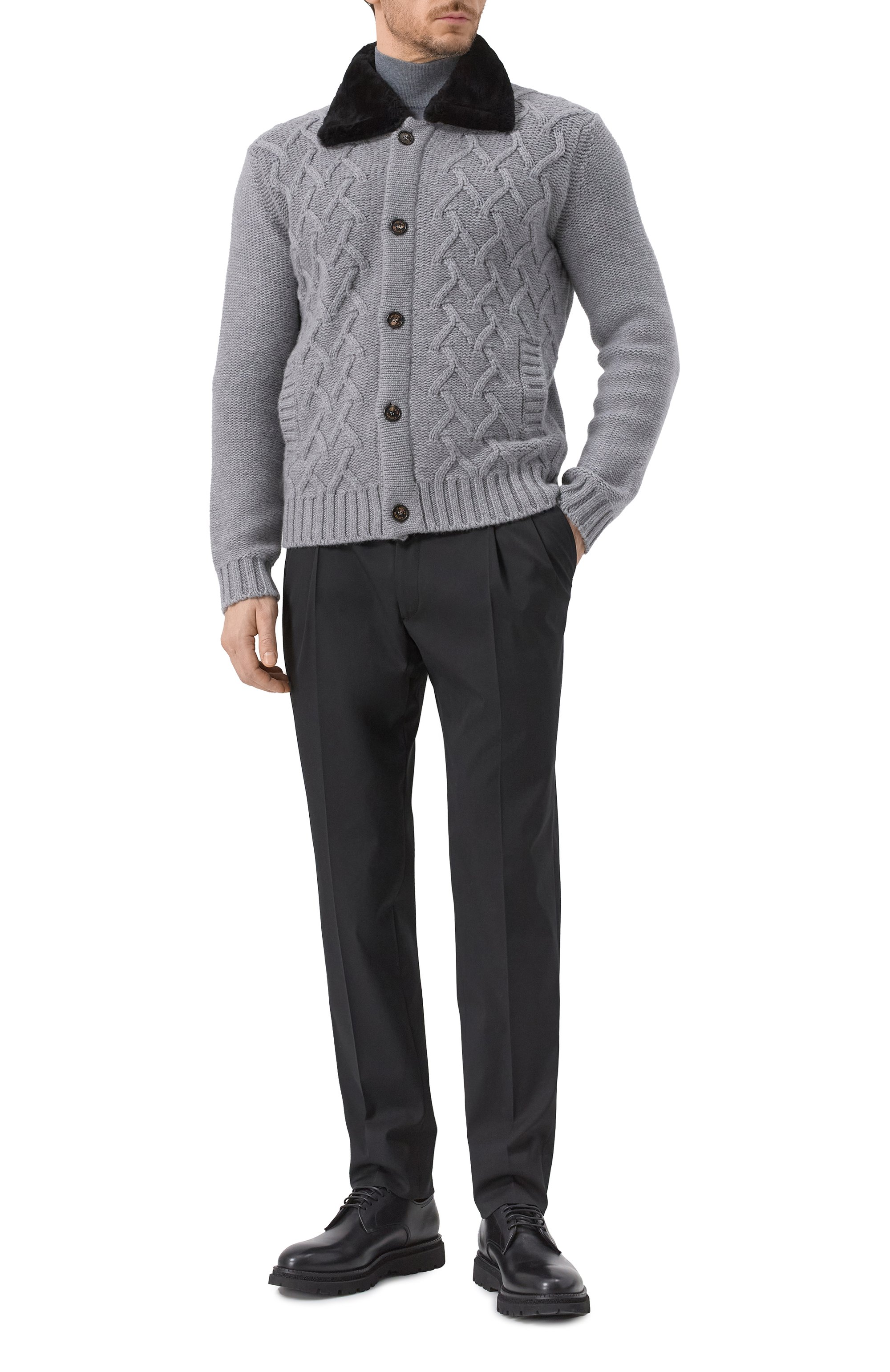 Кашемировый кардиган с отделкой из бобра KANGRA, арт. 9351/56 02, фото 2