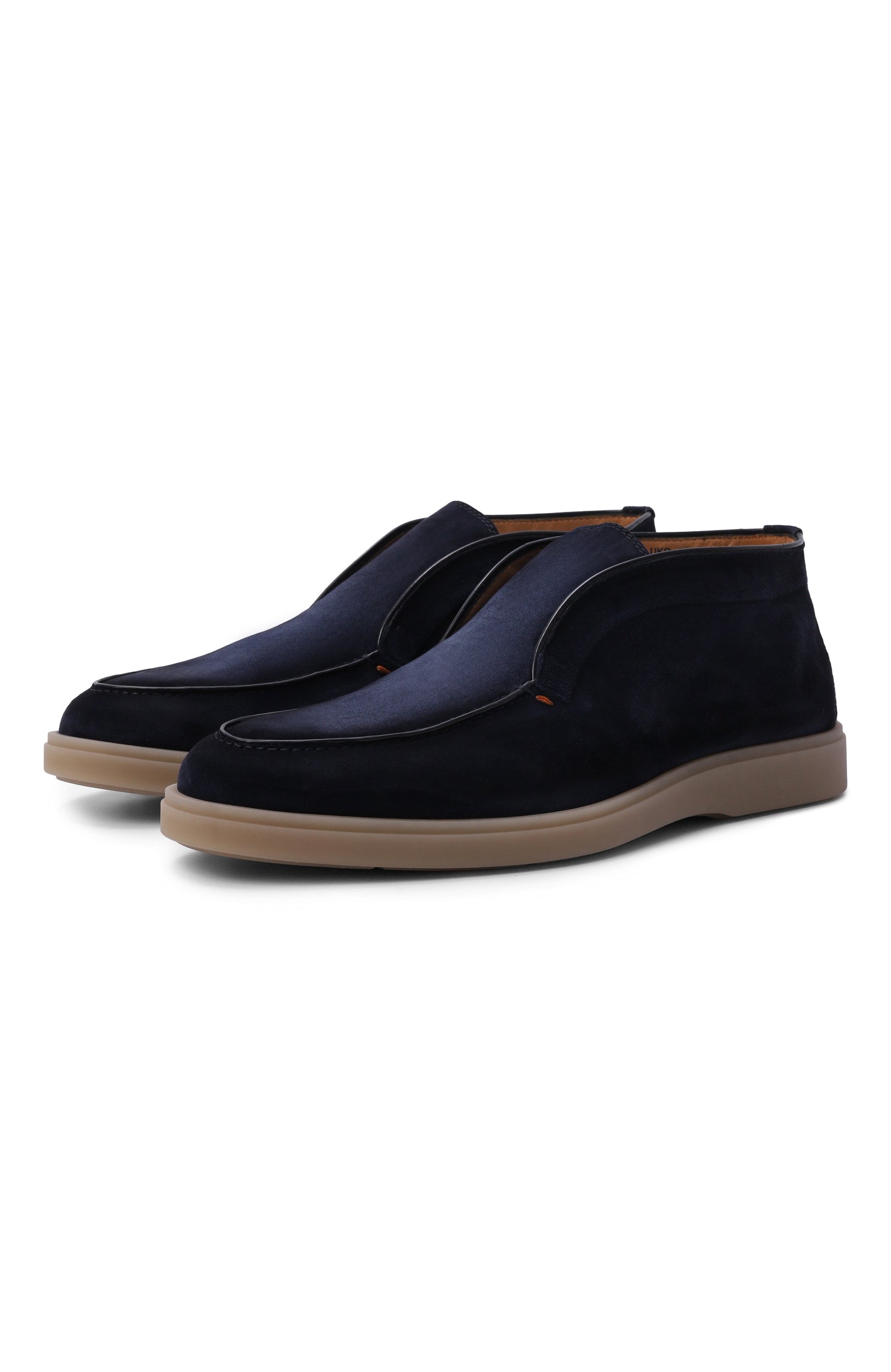 Замшевые ботинки detroit SANTONI темно-синего цвета по цене 93150 руб., арт. MGDG17823SASKEAA, фото 1 Замшевые ботинки detroit SANTONI, арт. MGDG17823SASKEAA, фото 1