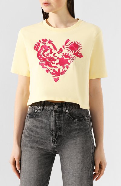 Хлопковая футболка KENZO, арт. FA52TS6254W9, фото 3
