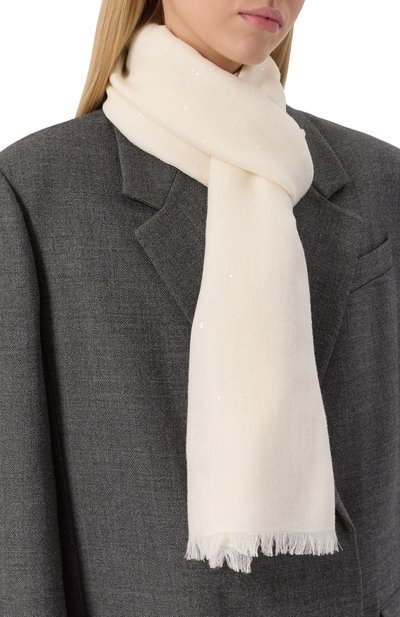 Шарф из кашемира и шелка BRUNELLO CUCINELLI, арт. MSCDVSW03, фото 2