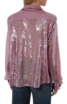 Блузка с отделкой пайетками THE NEW ARRIVALS ILKYAZ OZEL, арт. C0LETTE SHIRT IN TR0PICAL VI0LET, фото 4