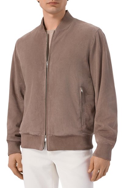 Замшевый бомбер MVST, арт. M26.2PM.L026 BIG SIZE/METIS SUEDE/PERF0RATED 6MM, фото 3