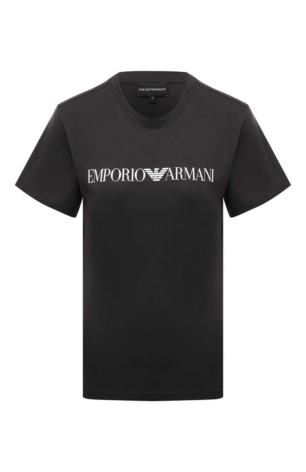 Хлопковая футболка EMPORIO ARMANI темно-синего цвета по цене 11200 руб., арт. 8N2T9C/2J53Z, фото 1 Хлопковая футболка EMPORIO ARMANI, арт. 8N2T9C/2J53Z, фото 1