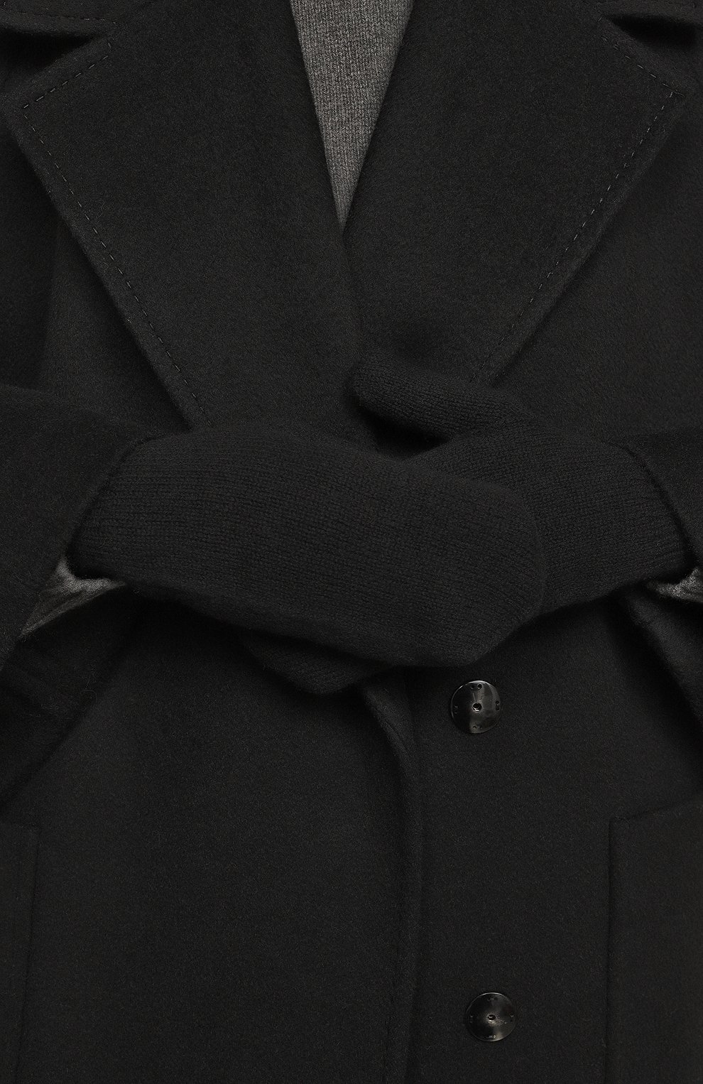 Варежки из шерсти и кашемира CANOE черного цвета по цене 8360 руб., арт. 6202210, фото 2 Варежки из шерсти и кашемира CANOE, арт. 6202210, фото 2