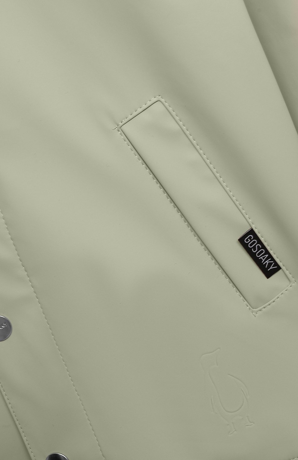 Дождевик с капюшоном GOSOAKY светло-зеленого цвета по цене 7695 руб., арт. 211.101.302/MICR0 PU, фото 3 Дождевик с капюшоном GOSOAKY, арт. 211.101.302/MICR0 PU, фото 3