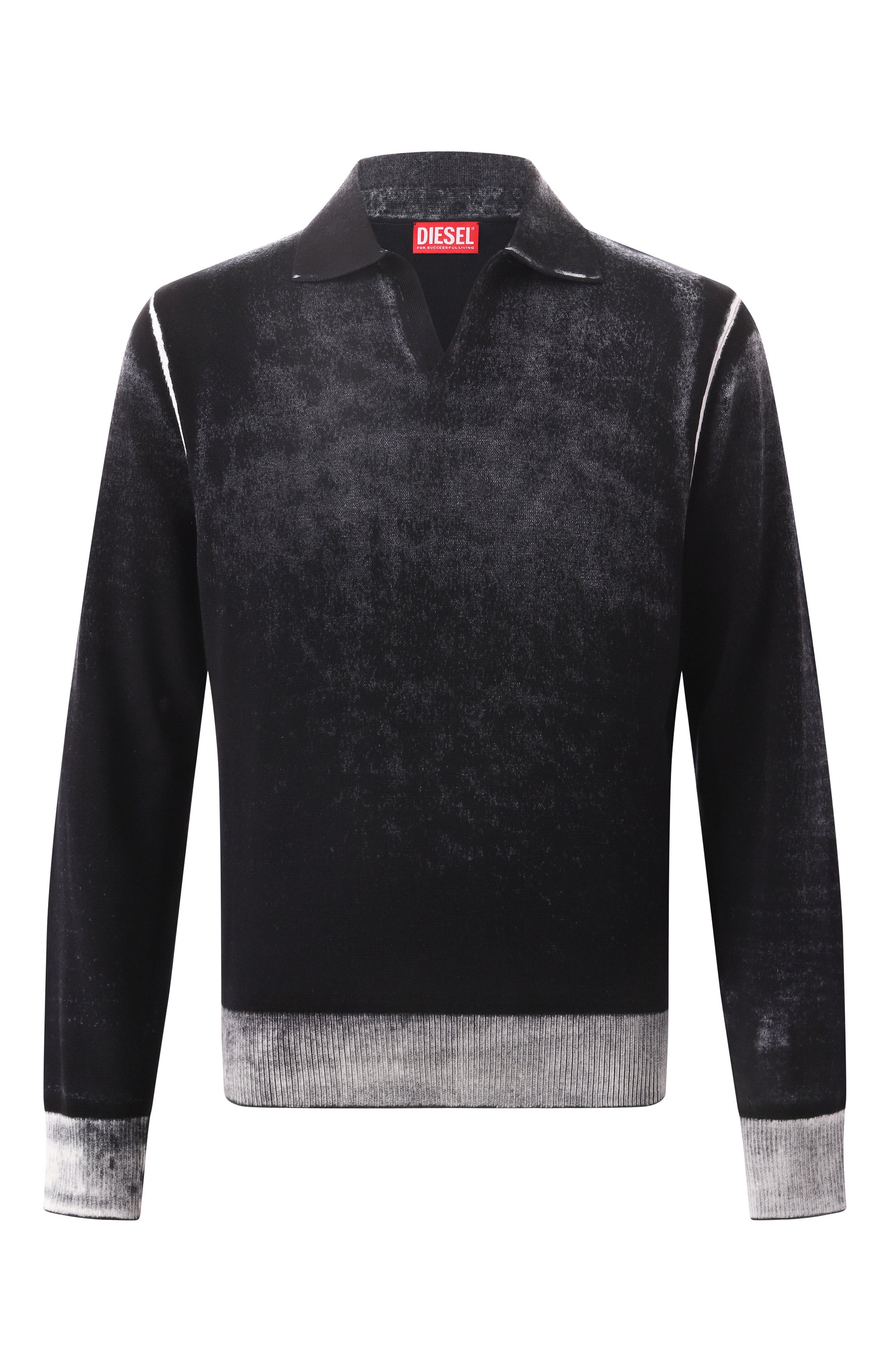 Хлопковое поло DIESEL черного цвета по цене 29950 руб., арт. A14849/0BEAR, фото 1 Хлопковое поло DIESEL, арт. A14849/0BEAR, фото 1