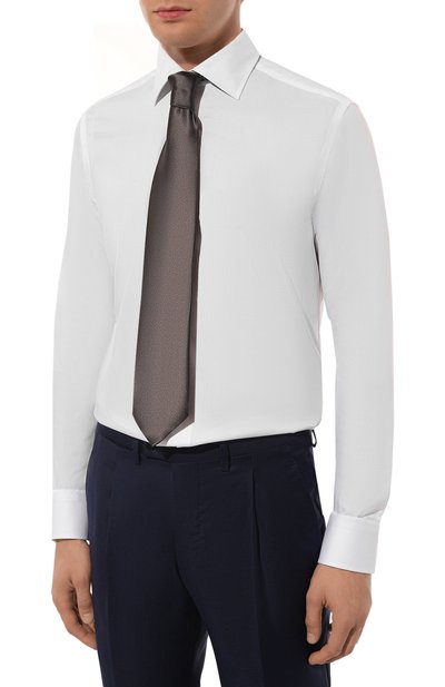 Хлопковая сорочка CANALI белого цвета по цене 29950 руб., арт. NCLX018/GR03302, фото 3 Хлопковая сорочка CANALI, арт. NCLX018/GR03302, фото 3