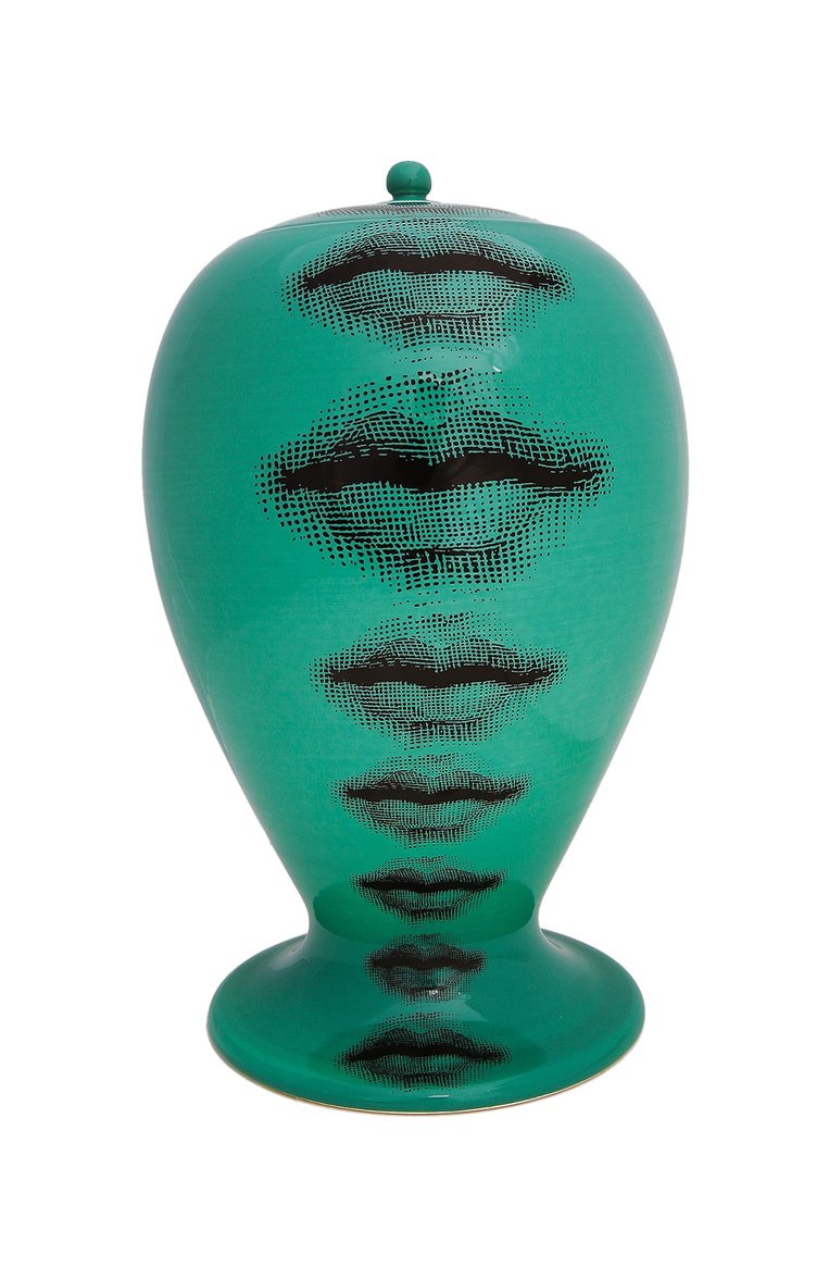 Ваза bocche FORNASETTI зеленого цвета, арт. F0R-10569 | Фото 1 (Нос: Не проставлено; Региональные ограничения белый список (Axapta Mercury): Не проставлено; Ограничения доставки: fragile-2)