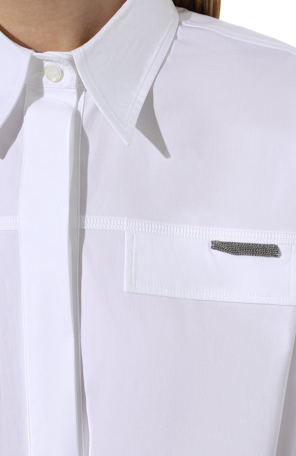 Хлопковая рубашка BRUNELLO CUCINELLI, арт. M0091ME606, фото 5