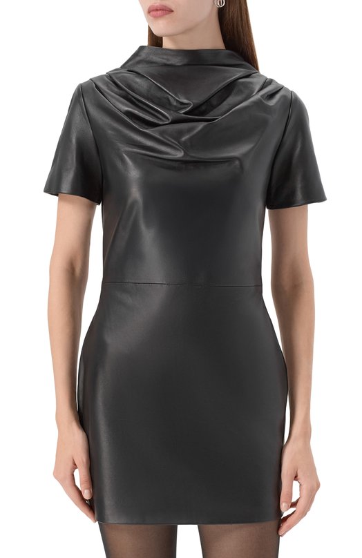 Кожаное платье Giuseppe di Morabito 05FWDR454P 05351 Чёрный  05FWDR454P 05351 Фото 3