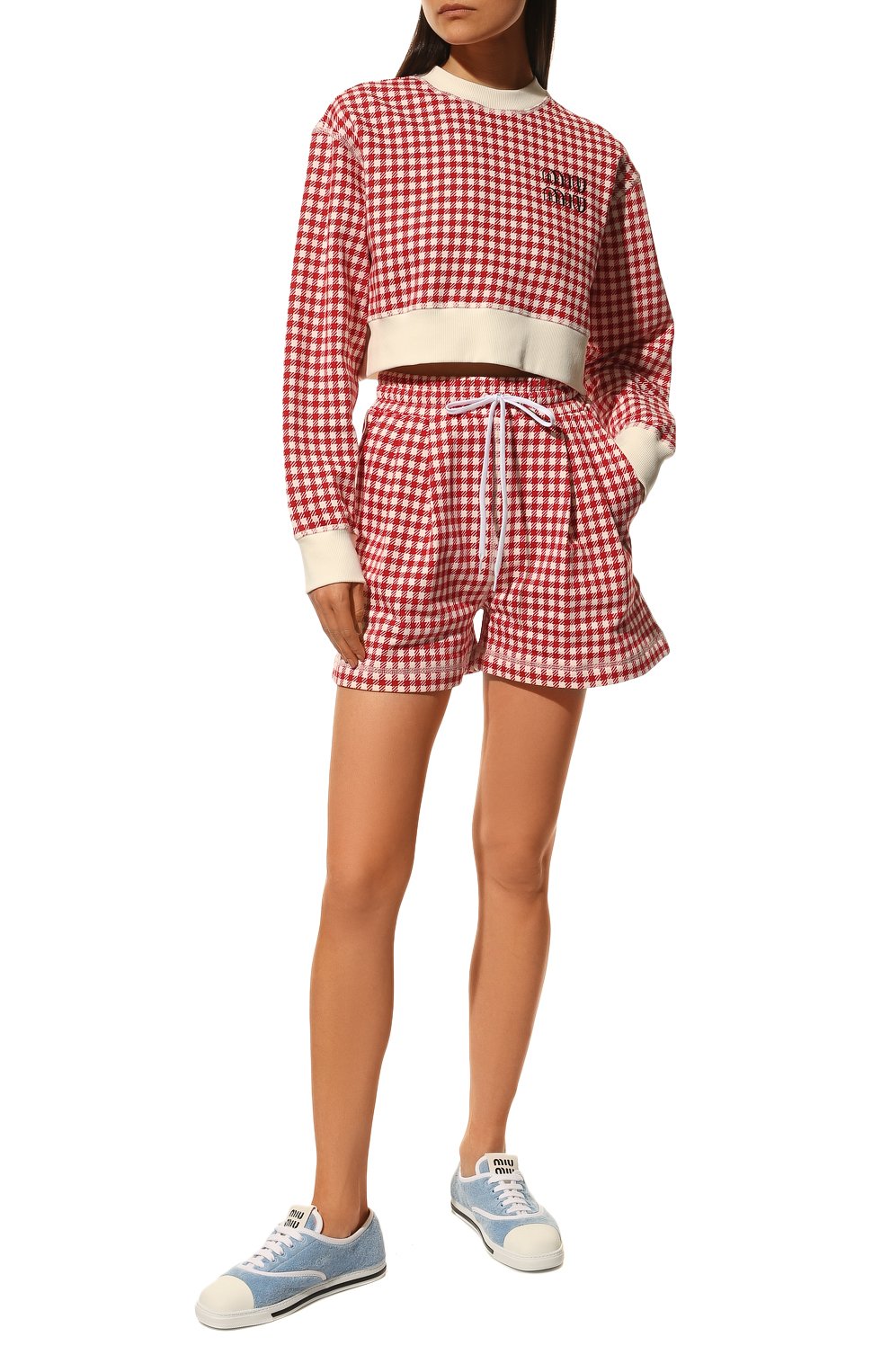 Хлопковый свитшот MIU MIU, арт. MJL820-10OP-F0976, фото 2