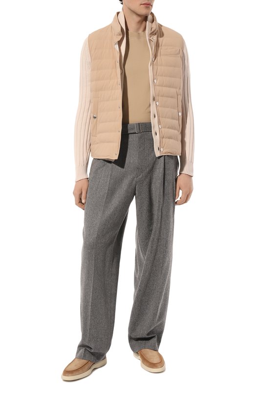 Хлопковая футболка Brunello Cucinelli M0B137445G Бежевый  M0B137445G Фото 2