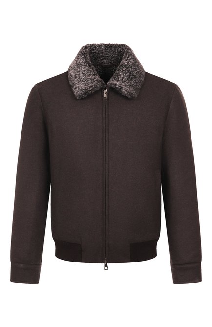 Мужской бомбер с меховым воротником ANDREA CAMPAGNA, арт. 25U411-VIT2S28X