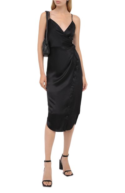 Атласное платье ALEXANDERWANG.T черного цвета по цене 63900 руб., арт. 4WC2206083, фото 2 Атласное платье ALEXANDERWANG.T, арт. 4WC2206083, фото 2