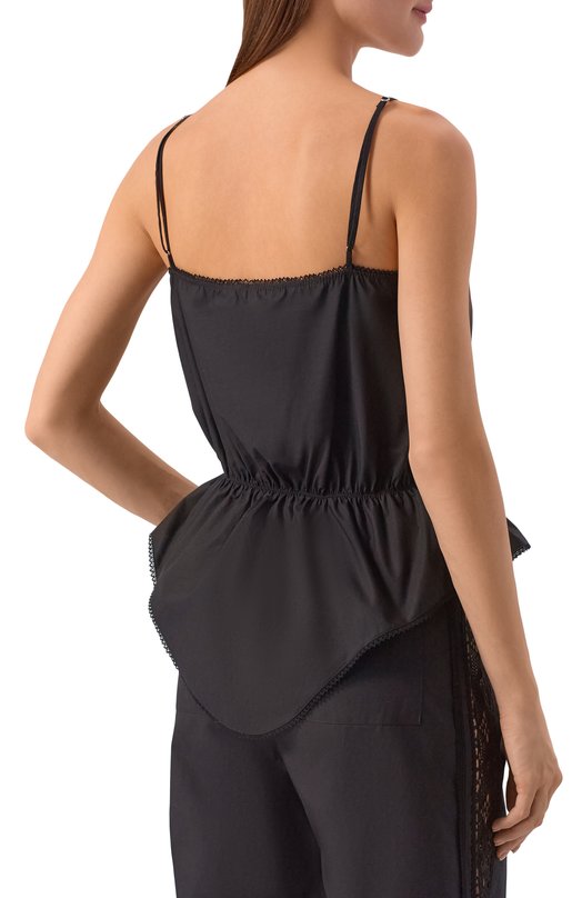 Хлопковый топ MSGM 4041MDT12/267112 Чёрный  4041MDT12/267112 Фото 4