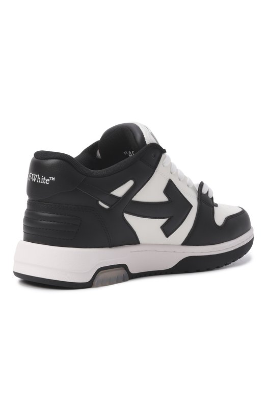 Кожаные кеды Out of Office Off-White 0WIA259C99LEA006 Чёрно-белый  0WIA259C99LEA006 Фото 5