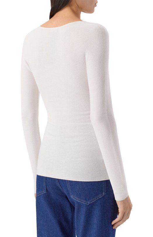 Пуловер из вискозы Giorgio Armani 8NAM31/AM05Z Белый  8NAM31/AM05Z Фото 4