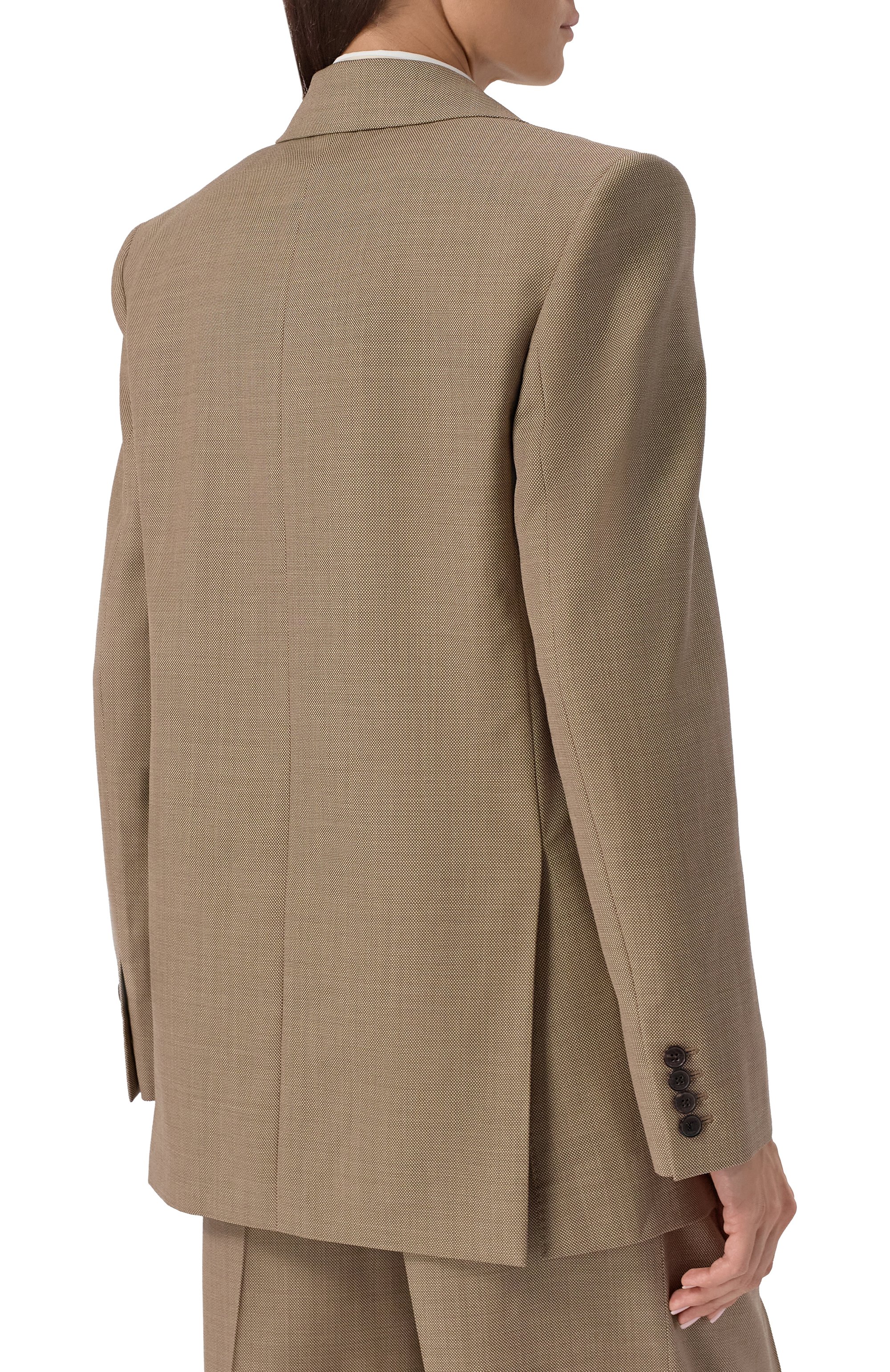 Шерстяной жакет SAINT LAURENT бежевого цвета по цене 399000 руб., арт. 821942/Y1I25, фото 4 Шерстяной жакет SAINT LAURENT, арт. 821942/Y1I25, фото 4