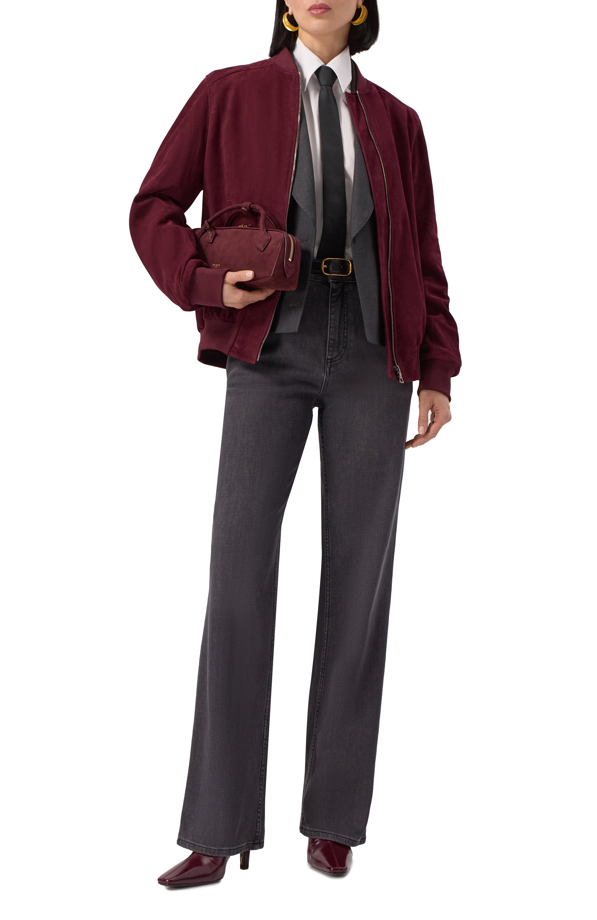 Кожаные ботильоны jill 95 SAINT LAURENT, арт. 806674/AAEHW, фото 2