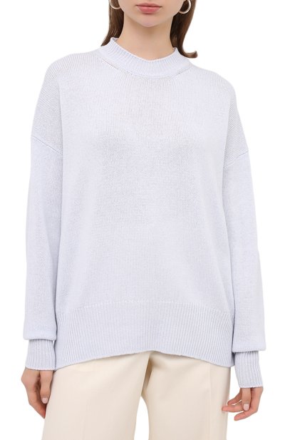 Кашемировый пуловер JIL SANDER голубого цвета по цене 129000 руб., арт. JSPR754020-WRY10008, фото 3 Кашемировый пуловер JIL SANDER, арт. JSPR754020-WRY10008, фото 3