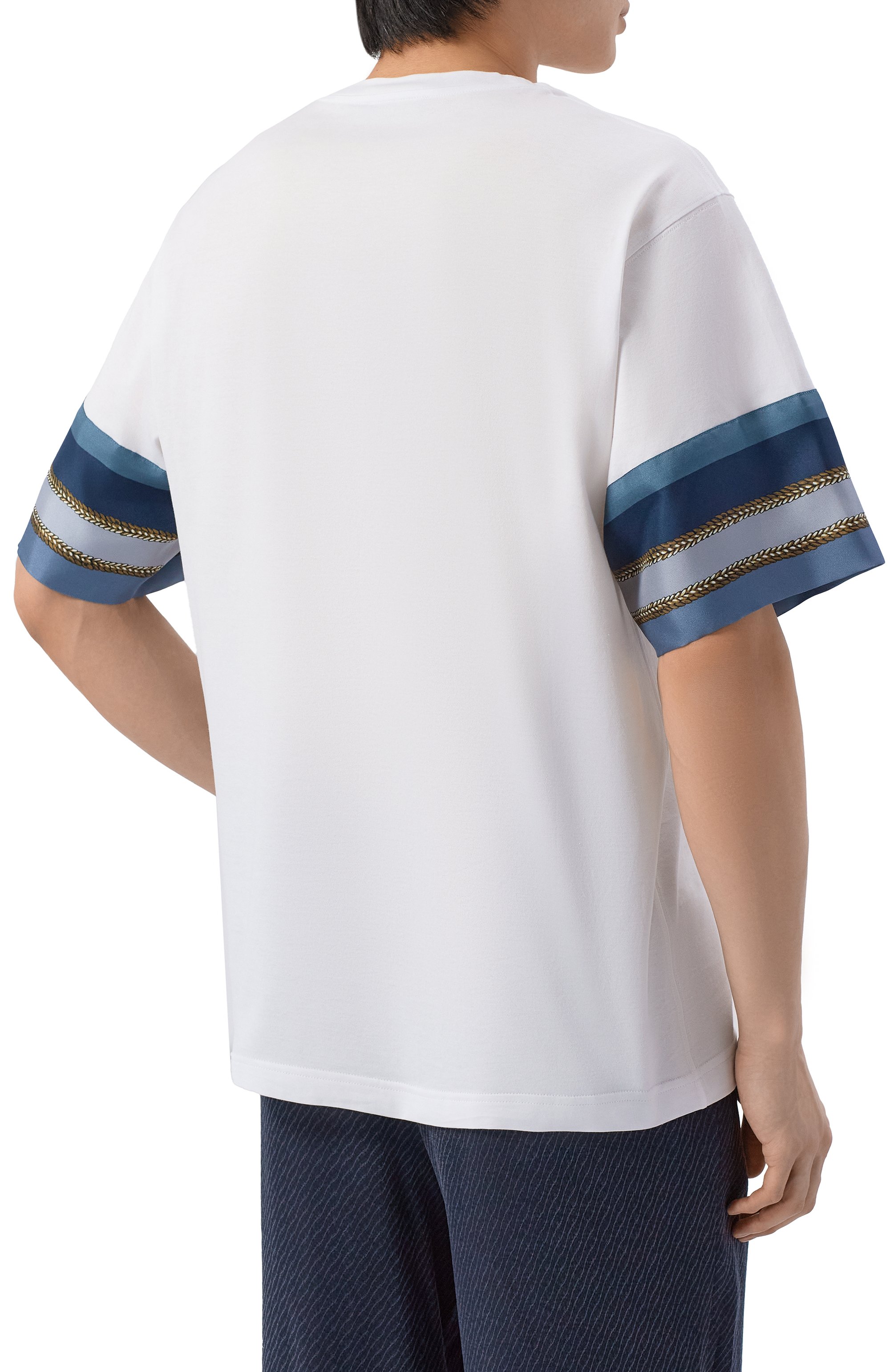 Футболка из хлопка и шелка DOLCE & GABBANA, арт. G8SB2T/G7PZK, фото 4