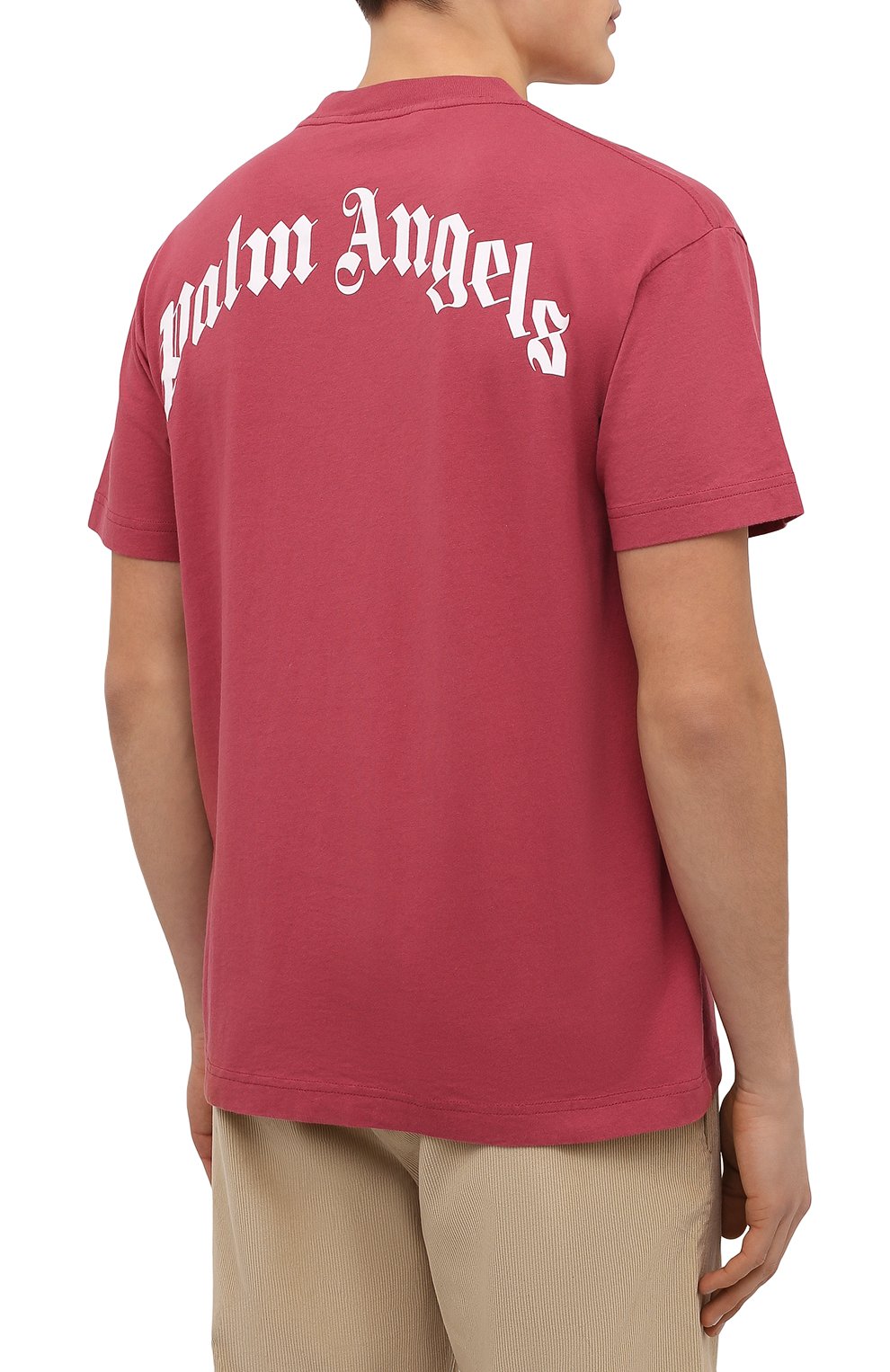 Хлопковая футболка PALM ANGELS, арт. PMAA001F21JER0232860, фото 4