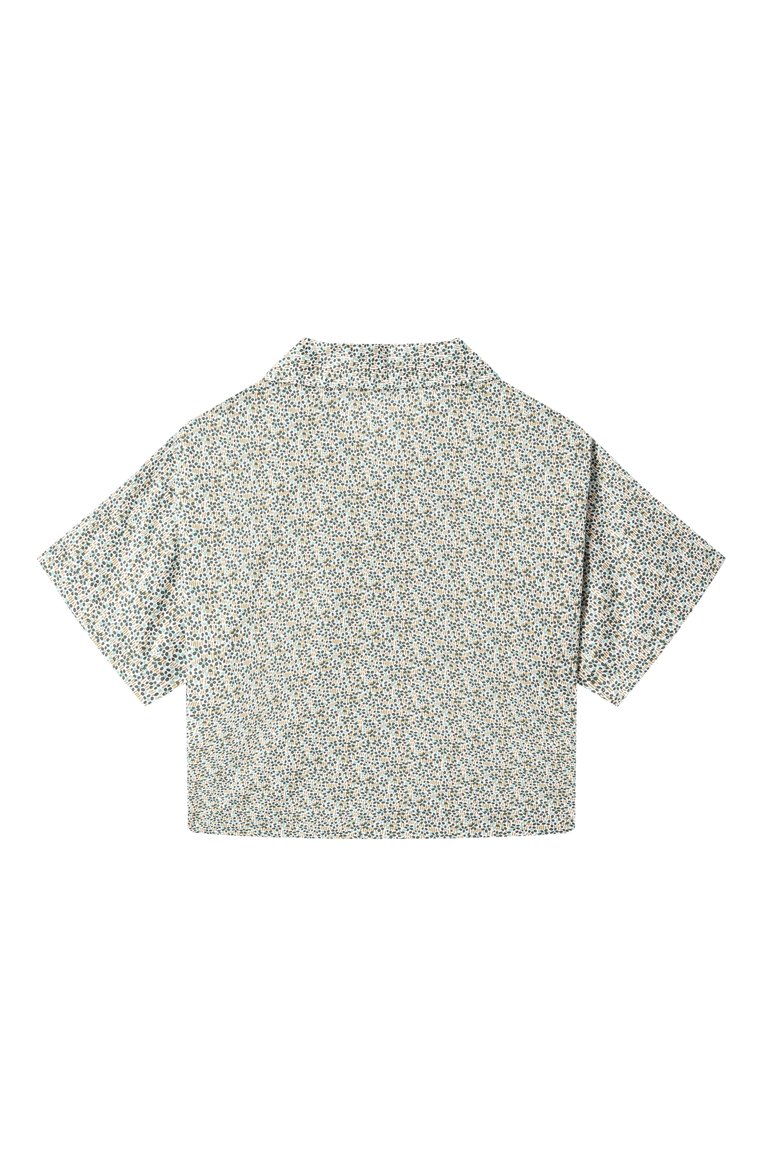 Детский комплект из рубашки и шорт IL GUFO зеленого цвета, арт. P25DP489C4139/10A-14A | Фото 3 (Рукава: Короткие; Кросс-КТ: костюм; Материал внешний: Хлопок; Ростовка одежда: 8 лет | 128 см, 13 - 15 лет | 158 см, 12 лет | 152 см)