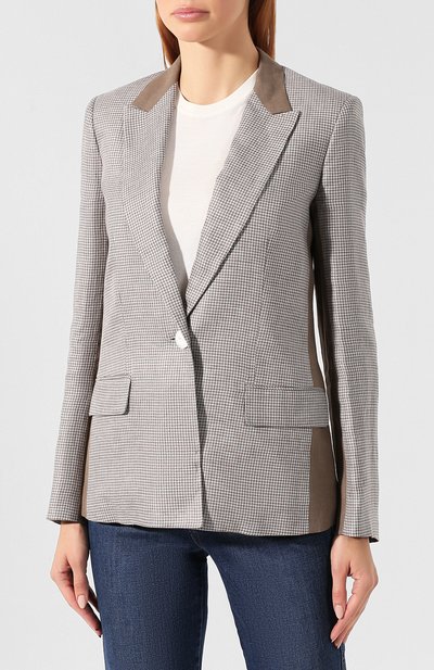 Льняной жакет RAG AND BONE хаки цвета по цене 74350 руб., арт. W29440536, фото 3 Льняной жакет RAG AND BONE, арт. W29440536, фото 3