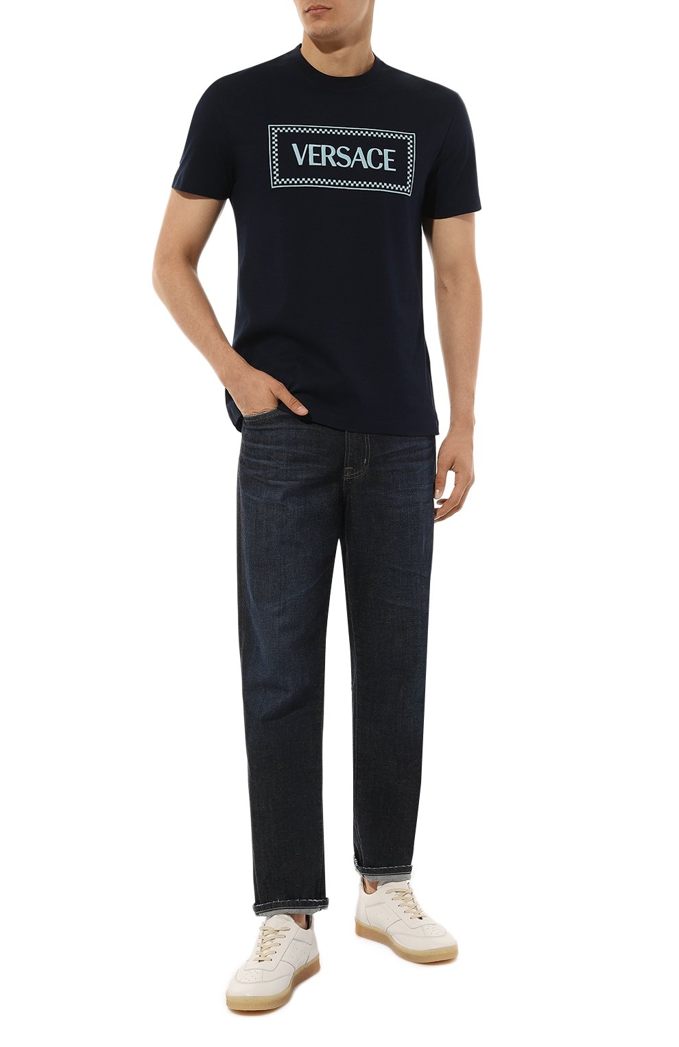 Хлопковая футболка VERSACE, арт. 1011694/1A08584, фото 2