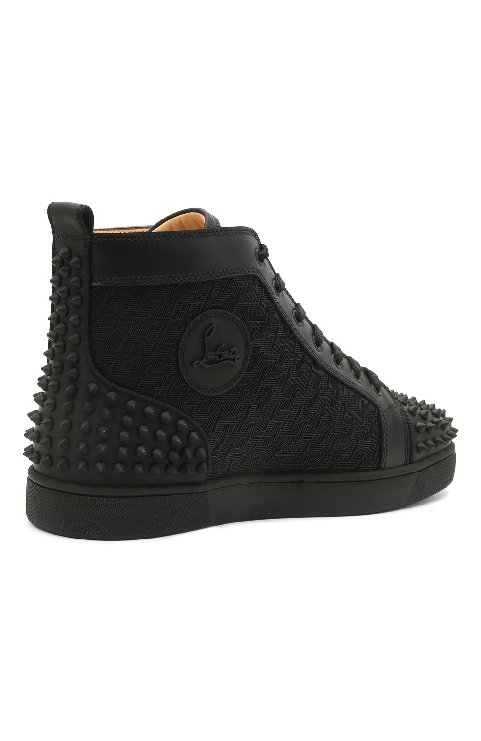 Комбинированные кеды lou spikes 2 CHRISTIAN LOUBOUTIN, арт. 1210802/L0U SPIKES 2 FLAT, фото 4