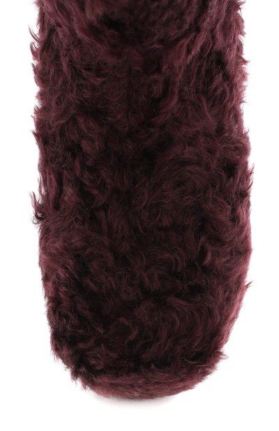 Вязаные сапоги с внутренней отделкой из овчины MIU MIU бордового цвета по цене 38450 руб., арт. 5T216B/3K2Q, фото 5 Вязаные сапоги с внутренней отделкой из овчины MIU MIU, арт. 5T216B/3K2Q, фото 5