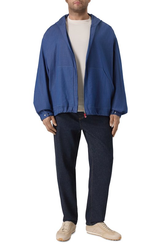 Хлопковая рубашка Kiton UMC015H0922702_4XL-8XL Синий  UMC015H0922702_4XL-8XL Фото 2