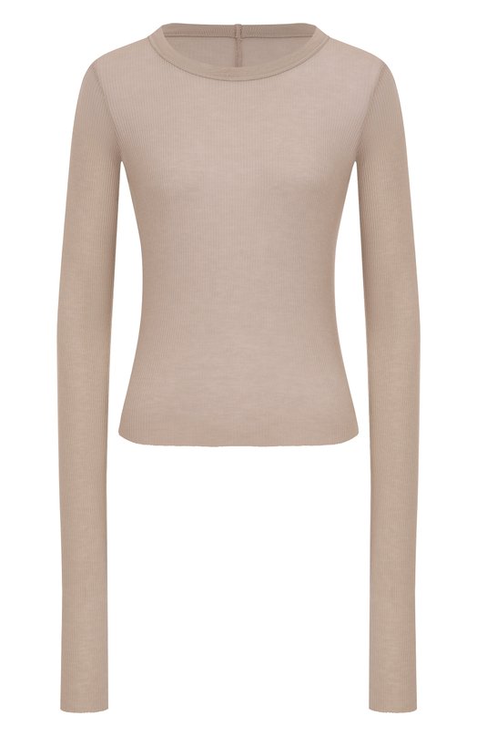 Лонгслив из вискозы и шелка Rick Owens RP02E4209/RC Серый RP02E4209/RC