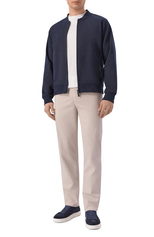 Хлопковая толстовка Corneliani 27G564/2725068 Синий  27G564/2725068 Фото 2