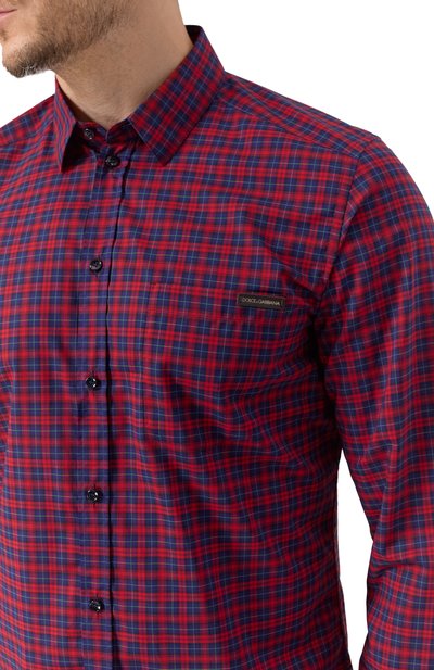 Хлопковая рубашка DOLCE & GABBANA разноцветного цвета по цене 98950 руб., арт. G5JZ9T/FQ5M3, фото 5 Хлопковая рубашка DOLCE & GABBANA, арт. G5JZ9T/FQ5M3, фото 5