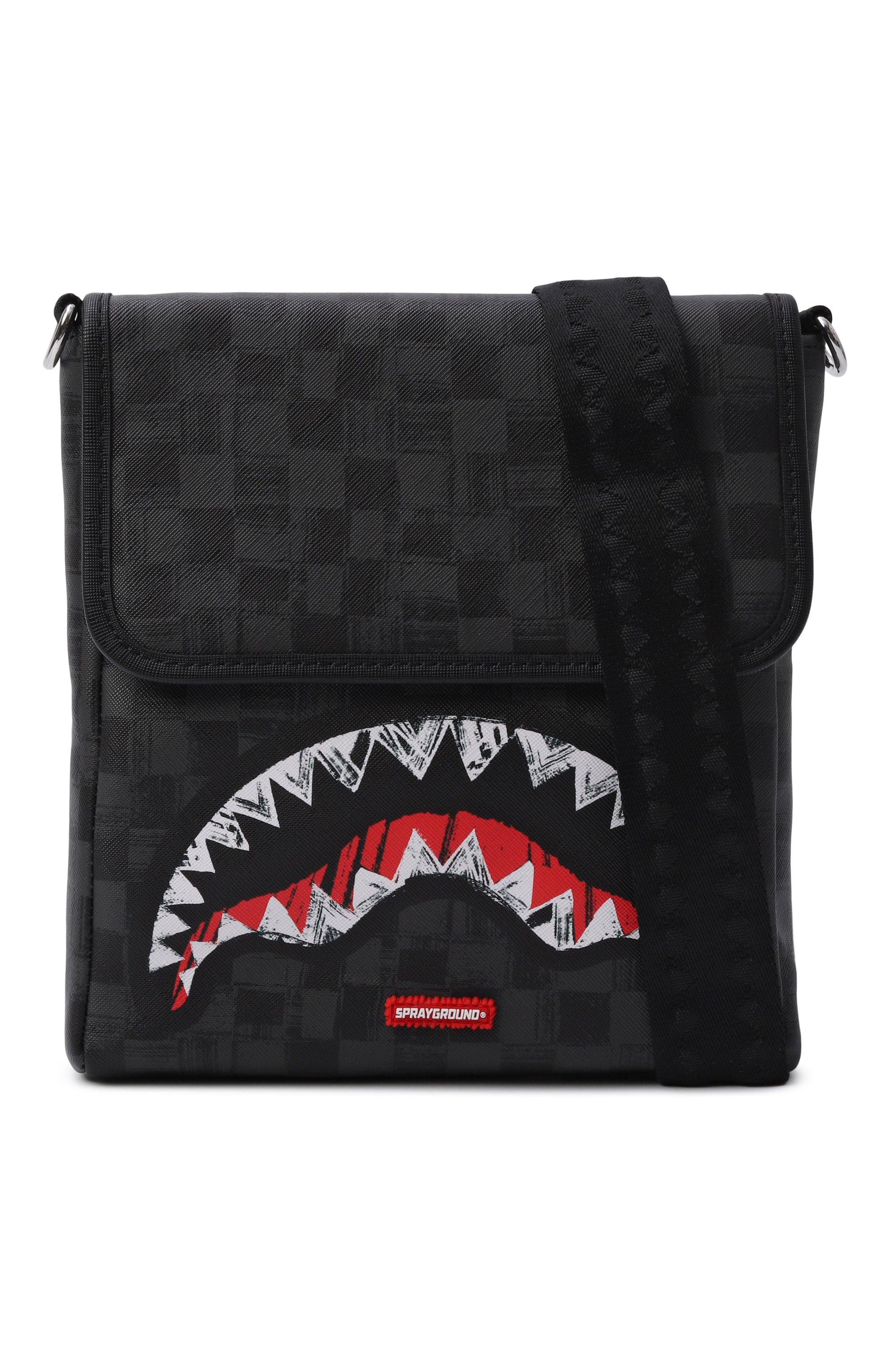 Сумка scribble shark SPRAYGROUND темно-серого цвета по цене 13200 руб., арт. 910B8228NSZ/SCRIBBLE SHARK MESSENGER BAG, фото 4 Сумка scribble shark SPRAYGROUND, арт. 910B8228NSZ/SCRIBBLE SHARK MESSENGER BAG, фото 4
