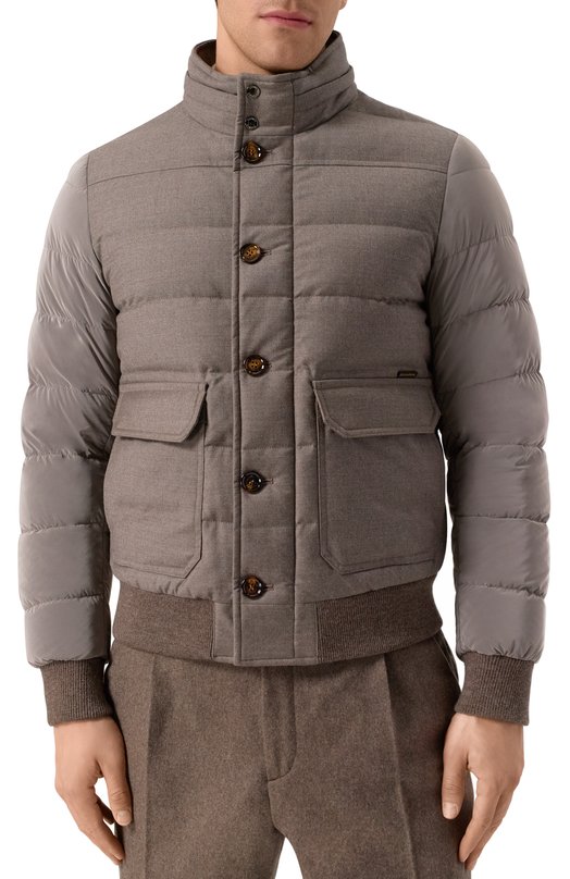 Пуховый бомбер Fantoni-OSL Moorer FANT0NI/0SL Бежевый  FANT0NI/0SL Фото 6