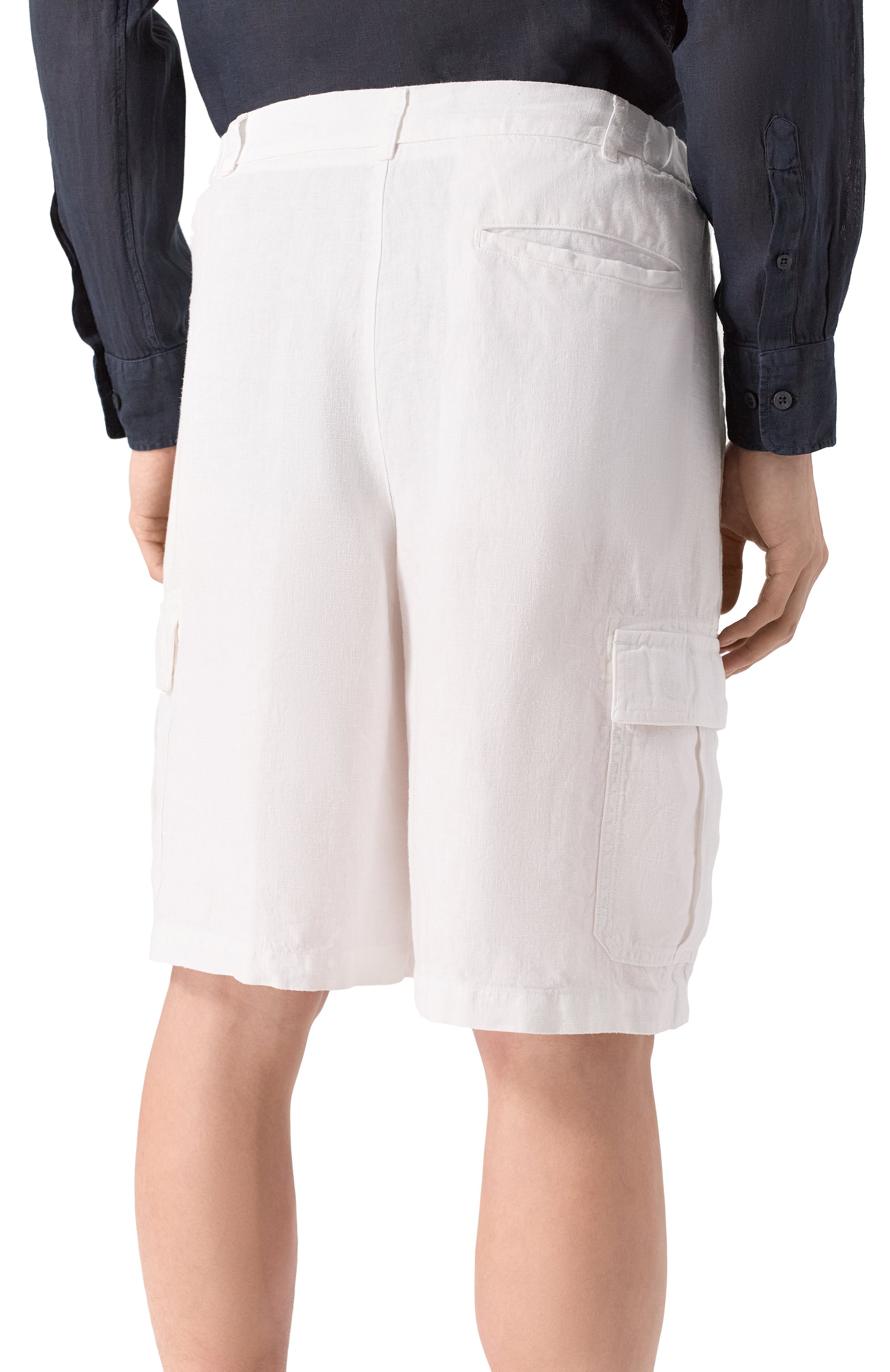 Льняные шорты 120% LINO, арт. 33ALIM29D4/0476/000, фото 4