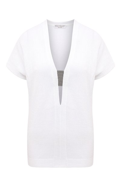 Женский хлопковый пуловер BRUNELLO CUCINELLI, арт. M78774312