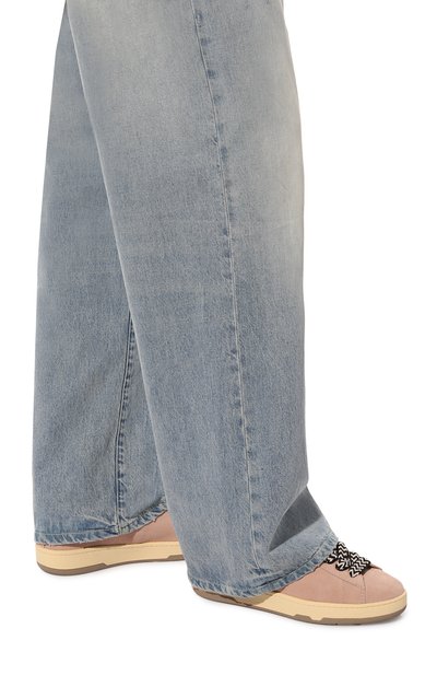 Замшевые кеды curb lite LANVIN светло-розового цвета по цене 54350 руб., арт. FM-SKDK0B-VESU, фото 3 Замшевые кеды curb lite LANVIN, арт. FM-SKDK0B-VESU, фото 3