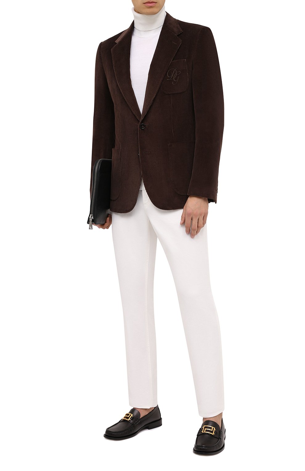 Вельветовый пиджак DOLCE & GABBANA коричневого цвета по цене 231000 руб., арт. G20S5Z/FUVB2, фото 3 Вельветовый пиджак DOLCE & GABBANA, арт. G20S5Z/FUVB2, фото 3