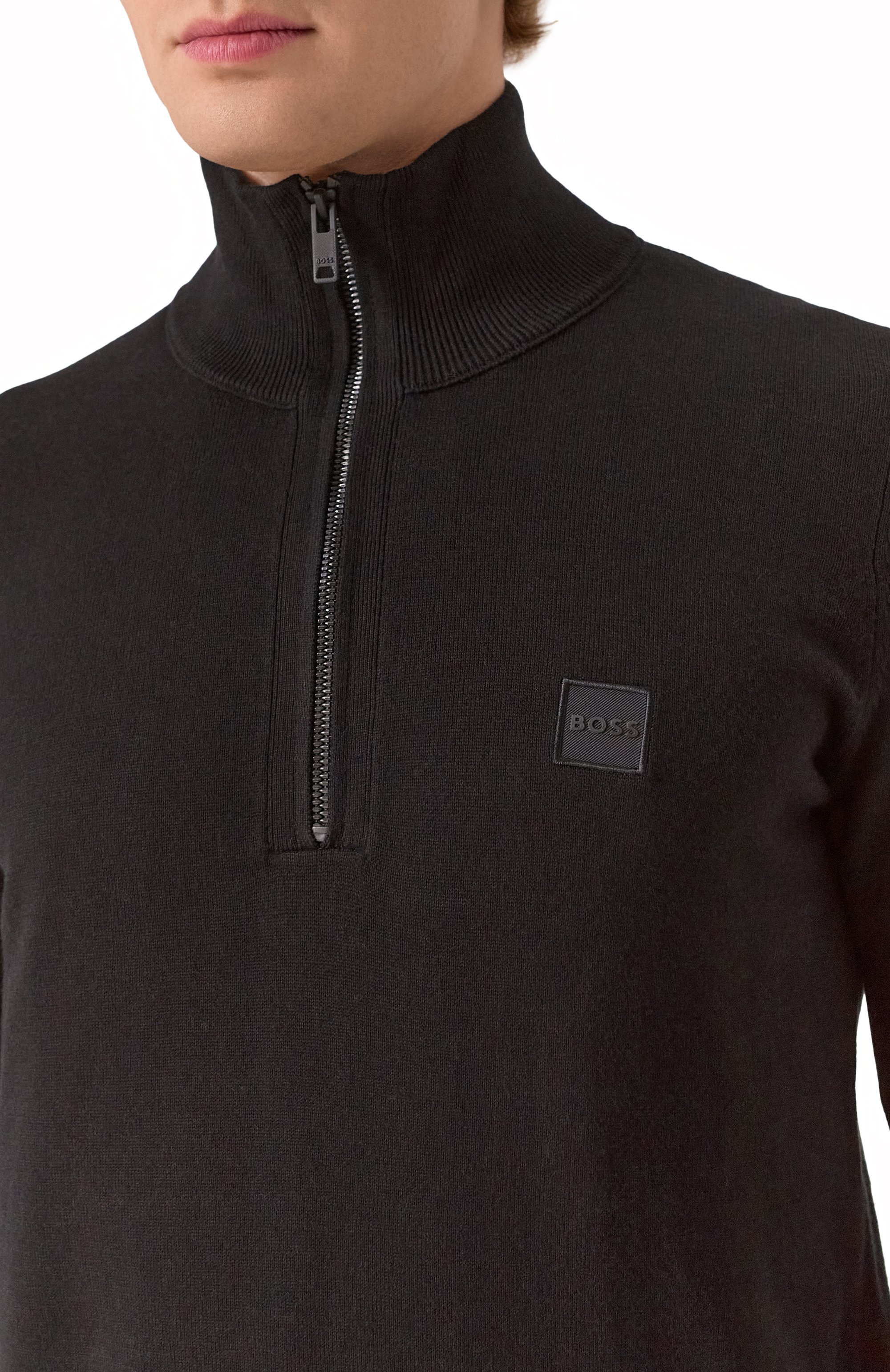 Хлопковый джемпер BOSS ORANGE черного цвета по цене 19500 руб., арт. 50527585, фото 5 Хлопковый джемпер BOSS ORANGE, арт. 50527585, фото 5