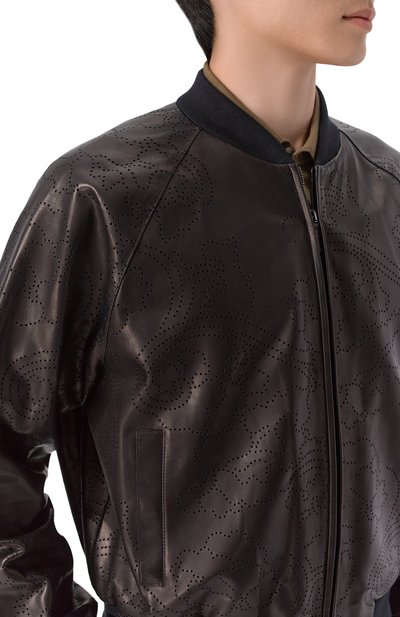 Кожаный бомбер GIORGIO ARMANI, арт. GM003286/AF25013, фото 5